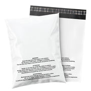 10 x 13 white poly mailer with suffocation warning printed and self seal closure