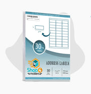 1x2 5/8 inch 30 up white shipping labels pack with multiple sheet