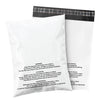 10 x 13 white poly mailer with suffocation warning printed and self seal closure