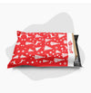 10 x 13 red and white christmas tree poly mailer shipping envelope