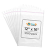 12 x 16 clear cellophane resealable self seal bag for packaging and storage