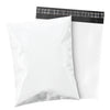 24 x 24 glossy white poly mailer envelope with self sealing adhesive closure