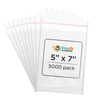 5 x 7 clear cellophane resealable self seal bag for packaging small items