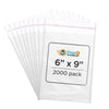 6 x 9 Clear Cellophane Resealable Bags Self Seal Envelopes 1.2 mil | Shop4Mailers
