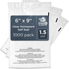 6 x 9 clear poly bag with suffocation warning permanent self seal closure