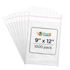 9 x 12 clear cellophane resealable self seal bag for packaging and storage