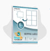 Shop4Mailers 6-Up White Shipping Labels 3 1/3" x 4"