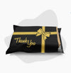 black and gold thank you bow poly mailer envelope