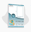8.5 x 11 white full sheet adhesive shipping label packaging