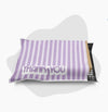 lavender retro striped thank you poly mailer bag for shipping