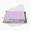 10 x 13 Lavender Retro Striped Thank You Poly Bag Mailer Designer Poly Bag Mailer Envelopes 2 Mil | Shop4Mailers