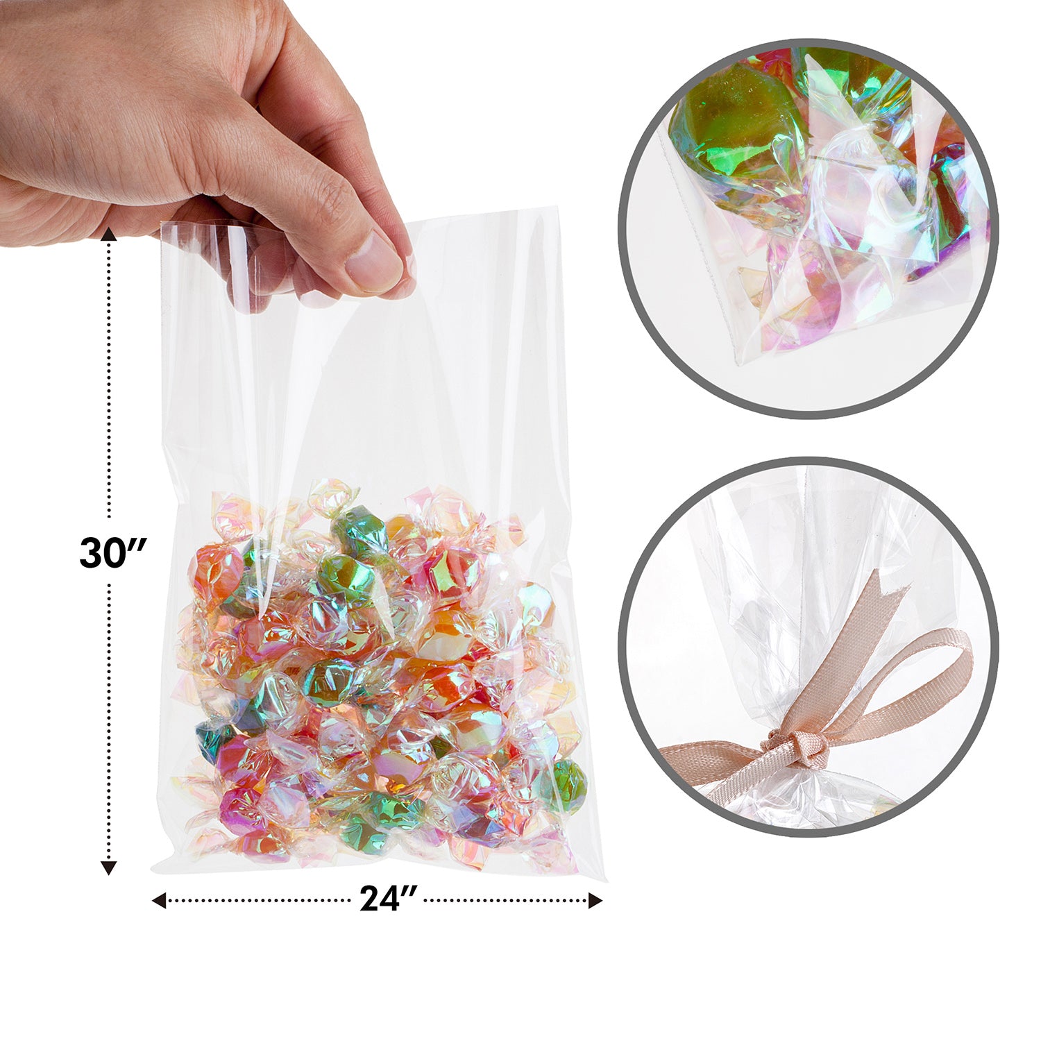 Compostable Cellophane Bags 2 x 1.75 x 10