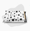 Shop4Mailers 10 x 13 Black and White Stars Poly Bag Mailer Envelopes 2 Mil